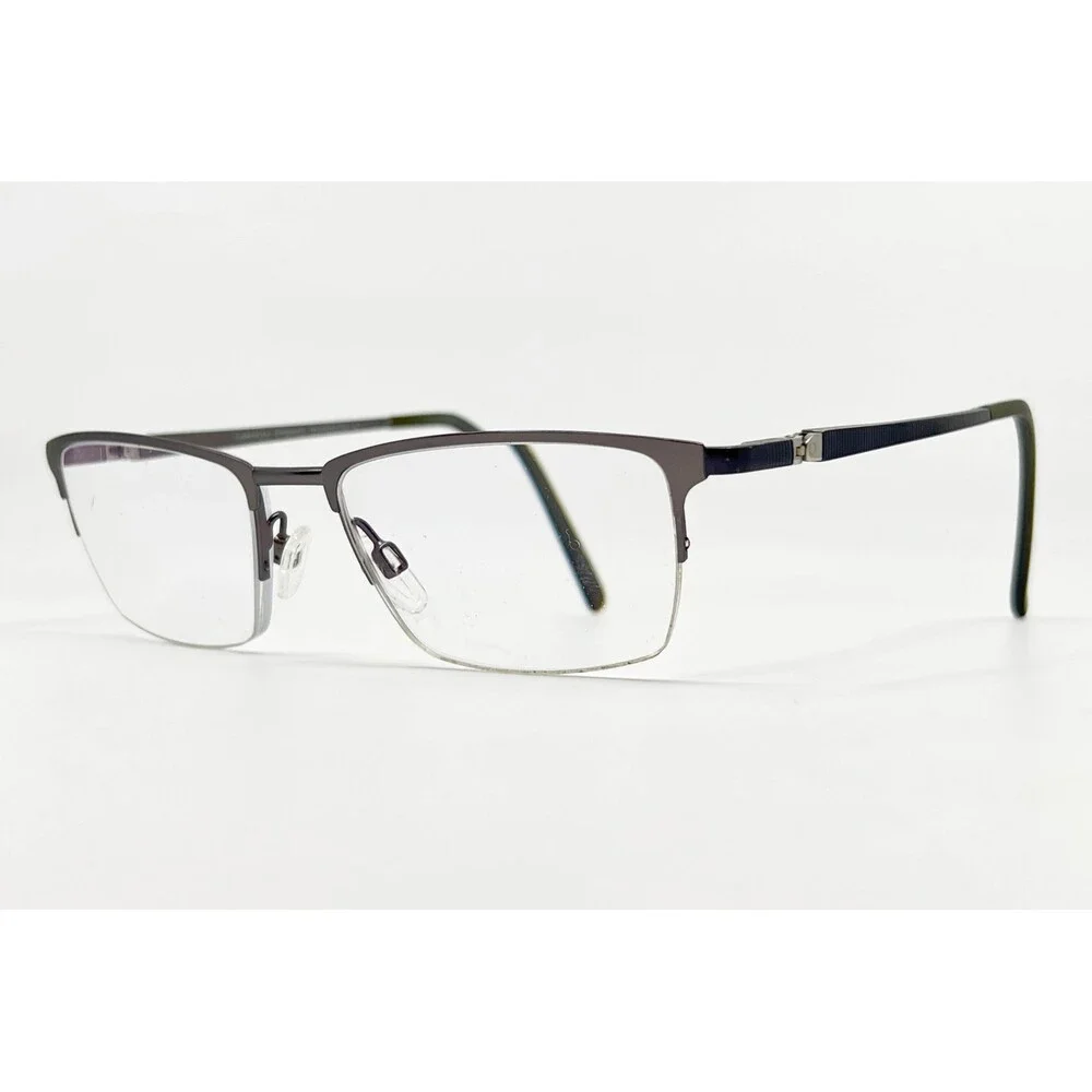 Turboflex Eyeglasses Mens Brown Semi Rimless TF241 52-18-145 20